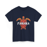 Panama Turtle Tribal Wildlife T-Shirt - Navy