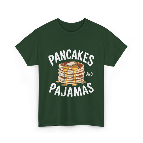 Pancakes and Pajamas Breakfast T-Shirt - Forest Green