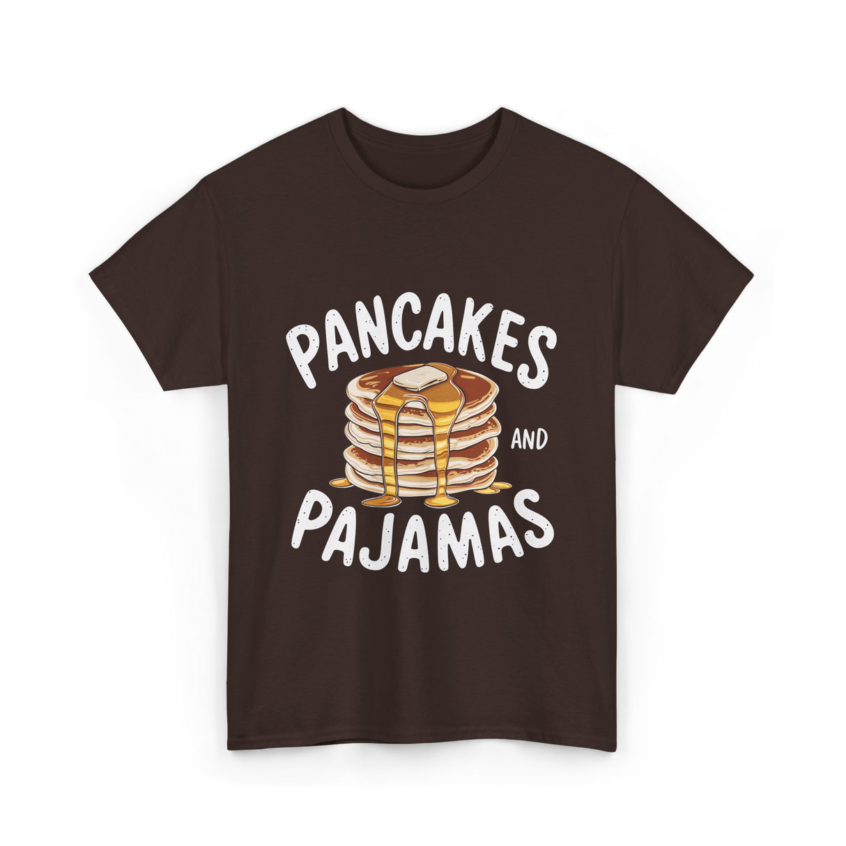 Pancakes and Pajamas Breakfast T-Shirt - Dark Chocolate