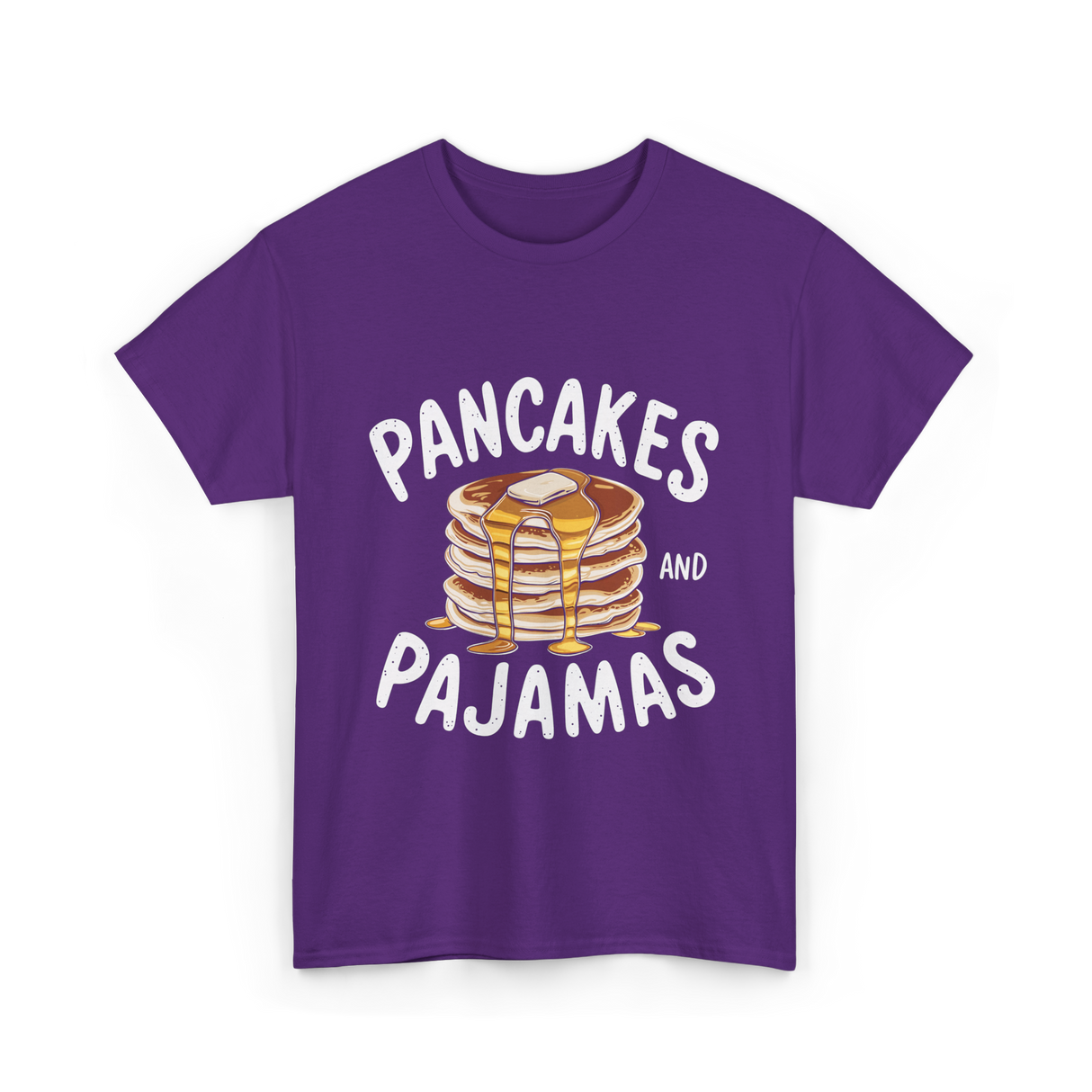 Pancakes and Pajamas Breakfast T-Shirt - Purple