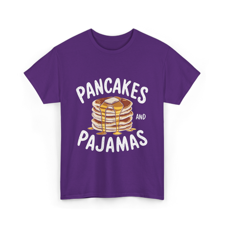 Pancakes and Pajamas Breakfast T-Shirt - Purple