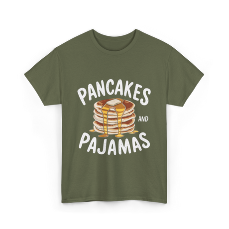 Pancakes and Pajamas Breakfast T-Shirt - Military Green