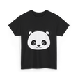 Panda Face Panda Animal T-Shirt - Black