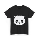 Panda Face Panda Animal T-Shirt - Black