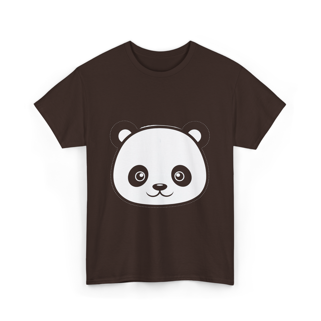 Panda Face Panda Animal T-Shirt - Dark Chocolate