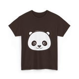 Panda Face Panda Animal T-Shirt - Dark Chocolate