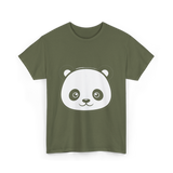 Panda Face Panda Animal T-Shirt - Military Green