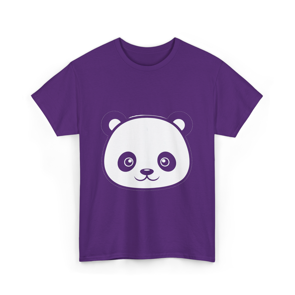 Panda Face Panda Animal T-Shirt - Purple