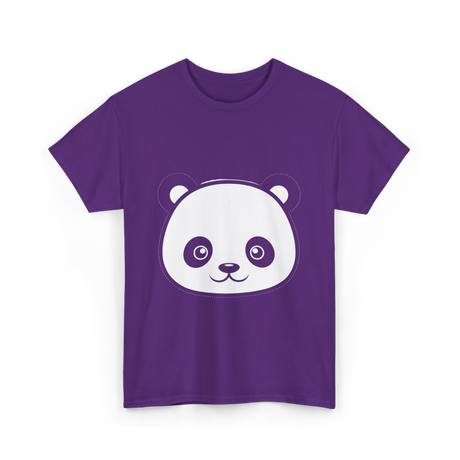 Panda Face Panda Animal T-Shirt - Purple