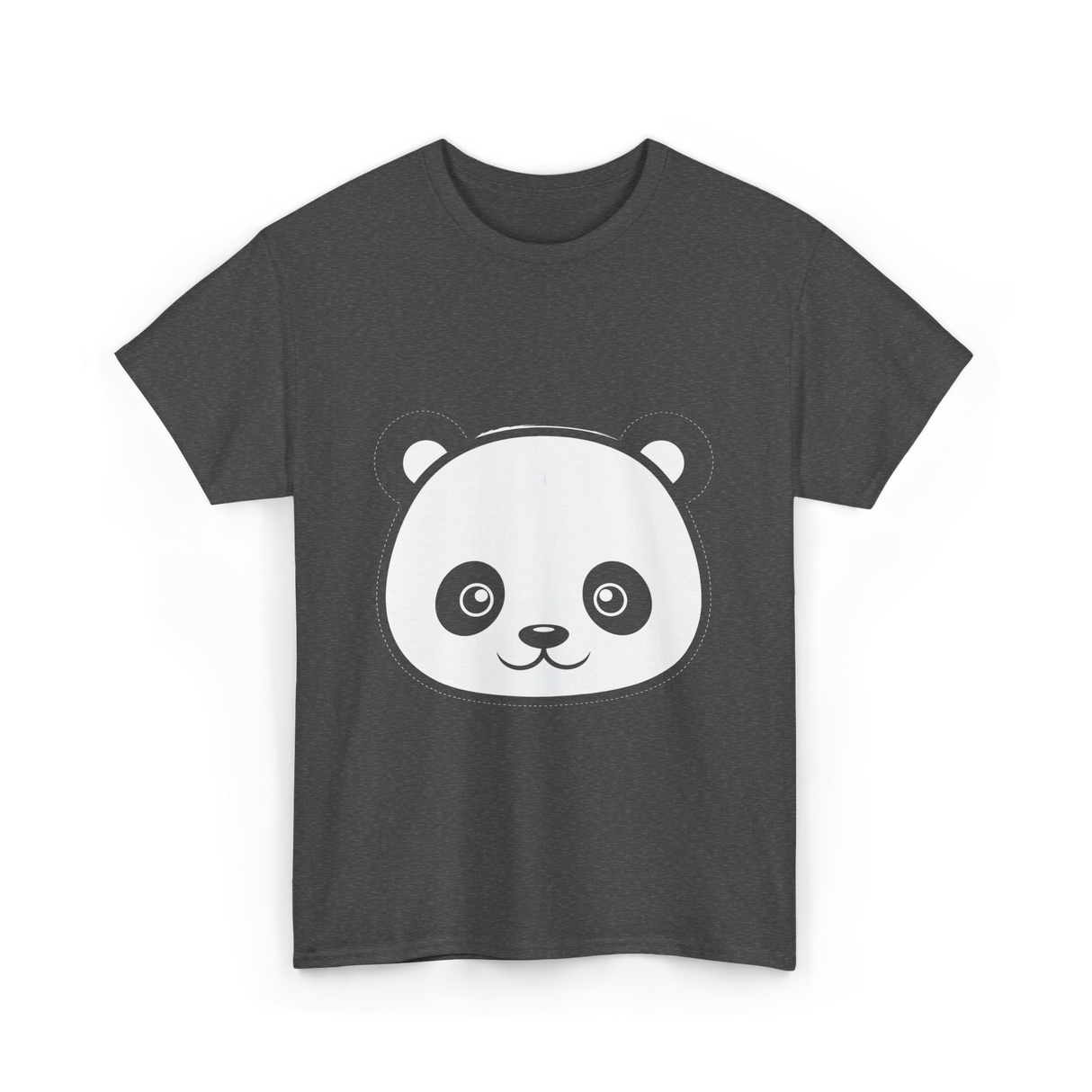 Panda Face Panda Animal T-Shirt - Dark Heather