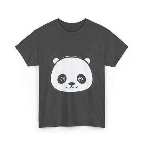 Panda Face Panda Animal T-Shirt - Dark Heather