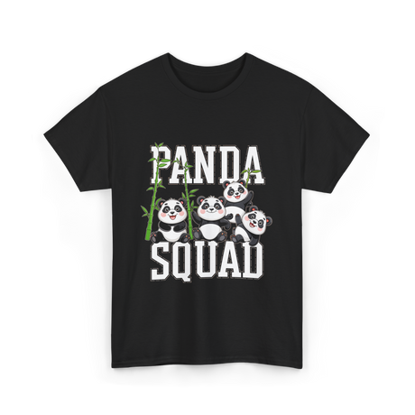 Panda Squad Panda Bears T-Shirt - Black