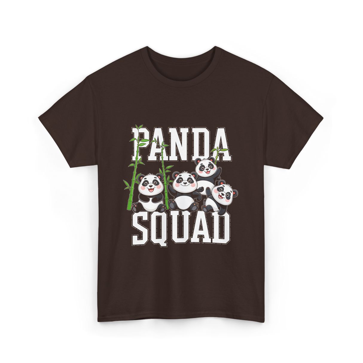 Panda Squad Panda Bears T-Shirt - Dark Chocolate