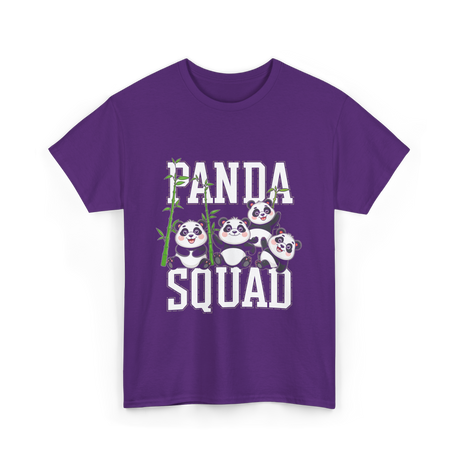 Panda Squad Panda Bears T-Shirt - Purple