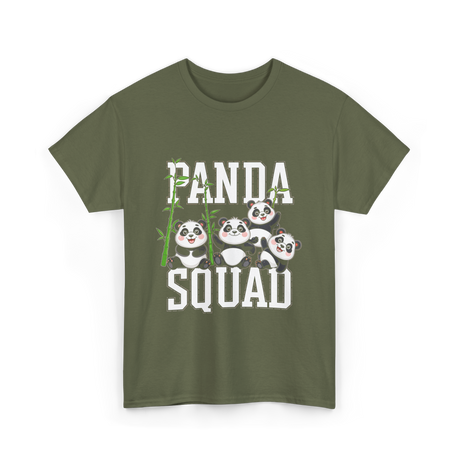 Panda Squad Panda Bears T-Shirt - Military Green