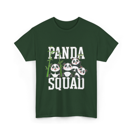 Panda Squad Panda Bears T-Shirt - Forest Green