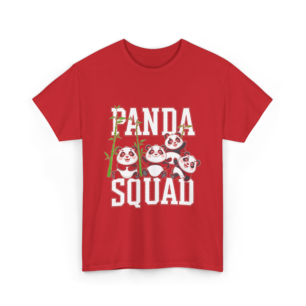 Panda Squad Panda Bears T-Shirt - Red