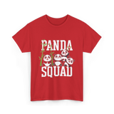 Panda Squad Panda Bears T-Shirt - Red