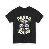 Panda Squad Panda Family T-Shirt - Black