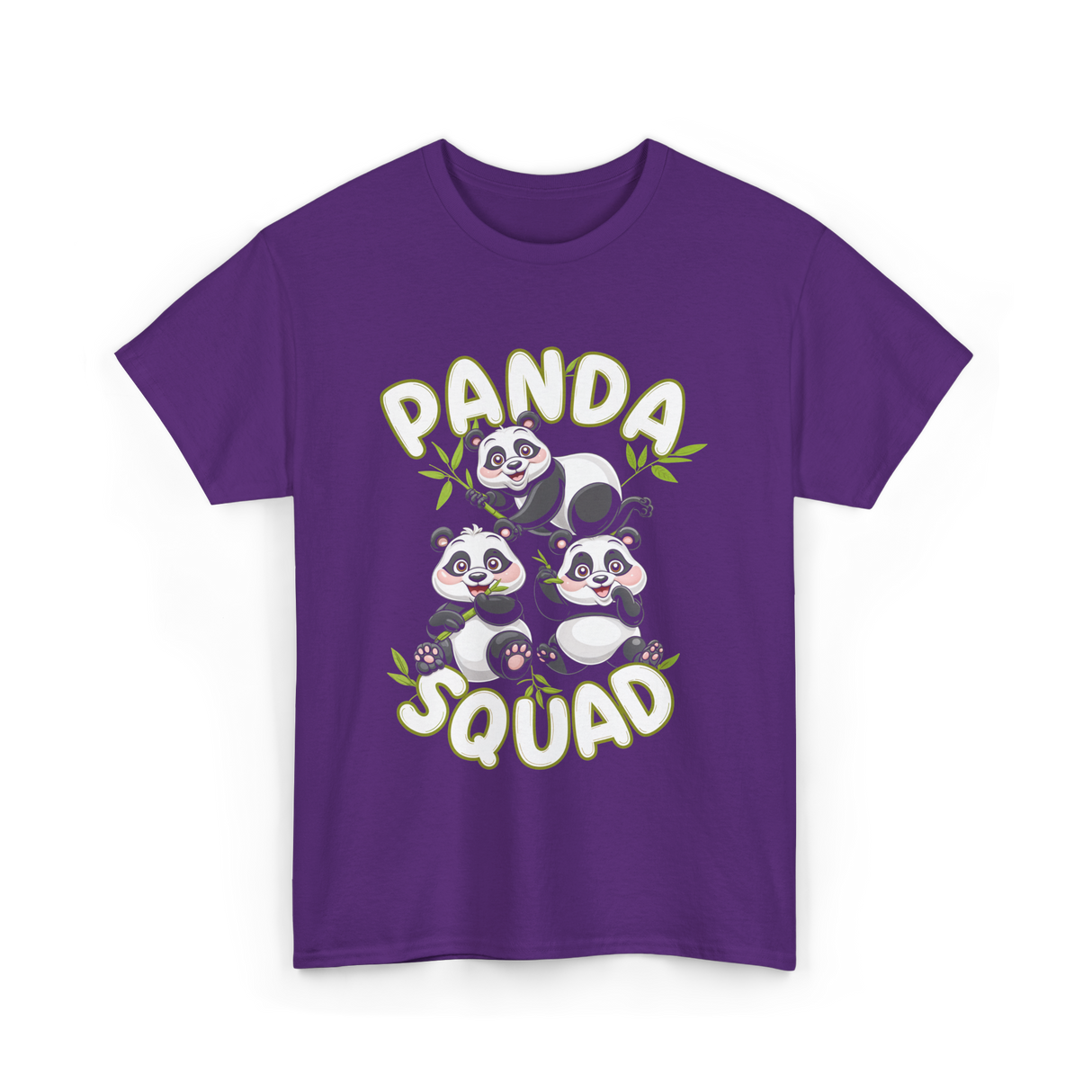 Panda Squad Panda Family T-Shirt - Purple