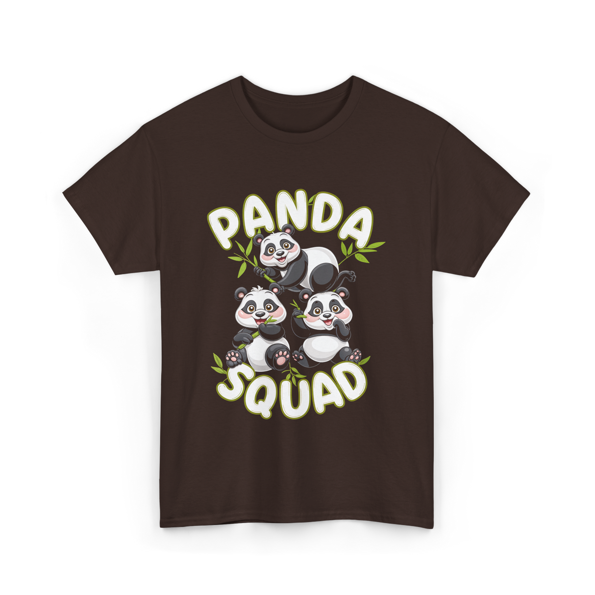 Panda Squad Panda Family T-Shirt - Dark Chocolate