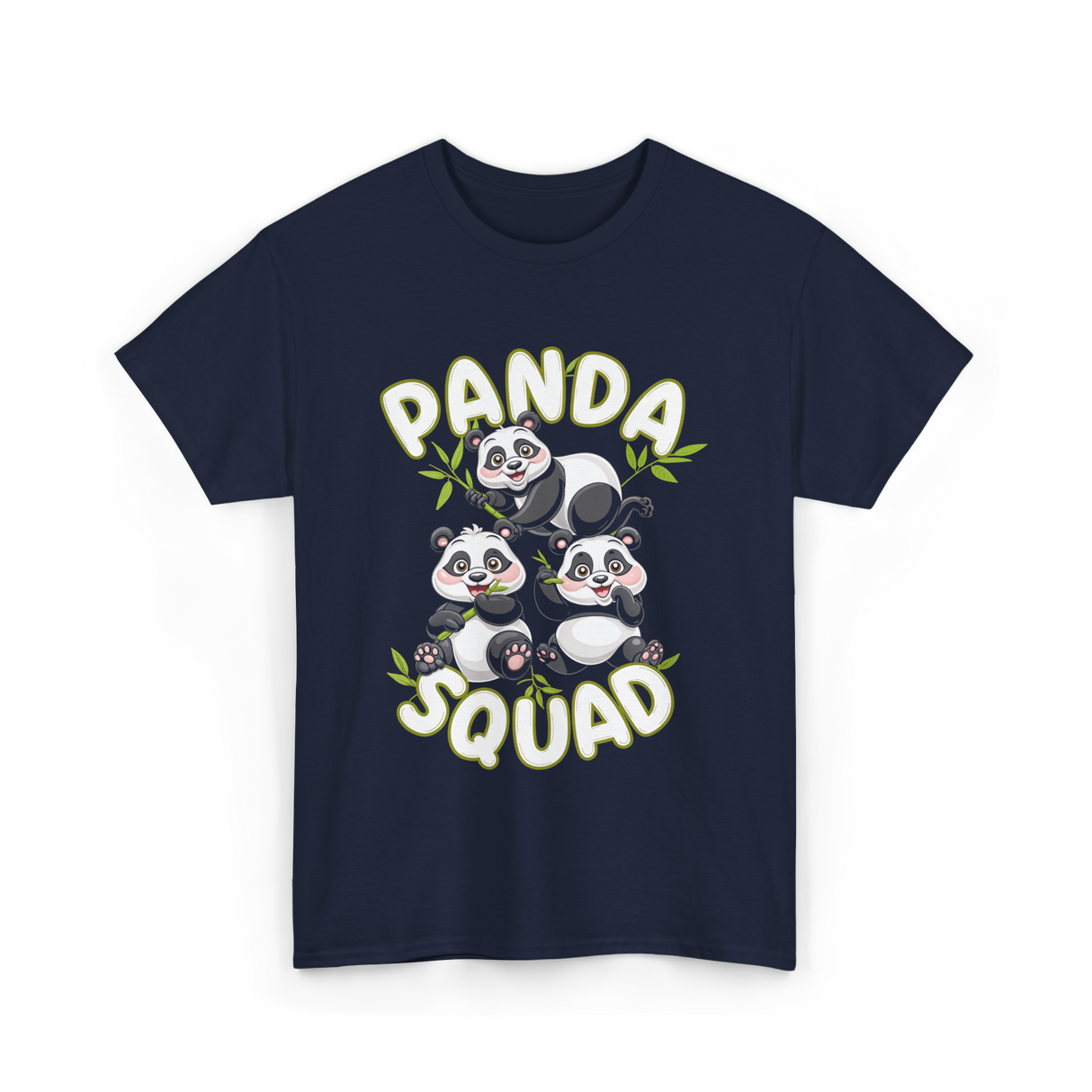 Panda Squad Panda Family T-Shirt - Navy