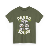 Panda Squad Panda Family T-Shirt - Military Green