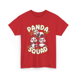 Panda Squad Panda Family T-Shirt - Red