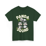 Panda Squad Panda Family T-Shirt - Forest Green