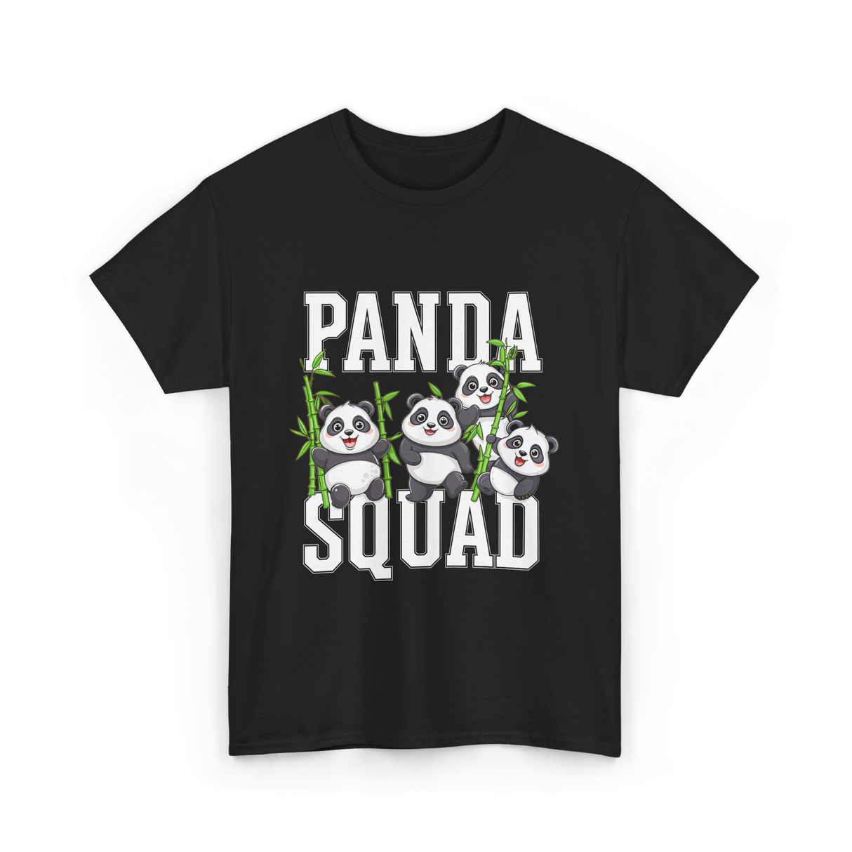 Panda Squad Panda Friends T-Shirt - Black