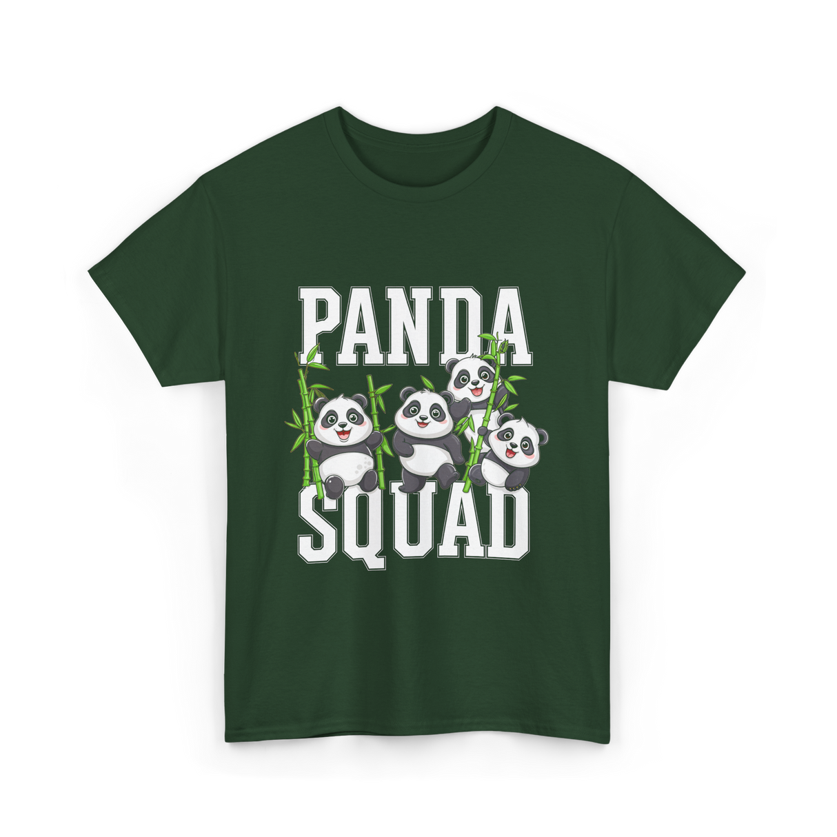 Panda Squad Panda Friends T-Shirt - Forest Green