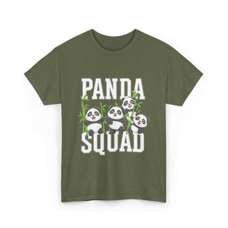 Panda Squad Panda Friends T-Shirt - Military Green