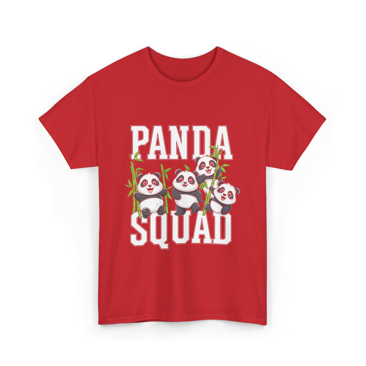 Panda Squad Panda Friends T-Shirt - Red