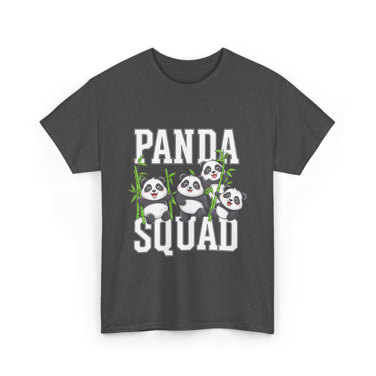 Panda Squad Panda Friends T-Shirt - Dark Heather