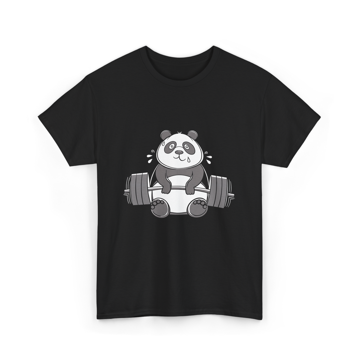 Panda Weightlifting Fitness Panda T-Shirt - Black