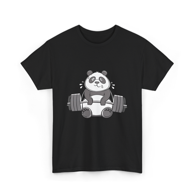 Panda Weightlifting Fitness Panda T-Shirt - Black