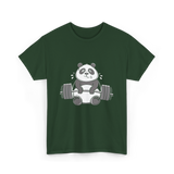 Panda Weightlifting Fitness Panda T-Shirt - Forest Green