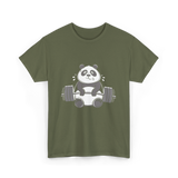 Panda Weightlifting Fitness Panda T-Shirt - Military Green