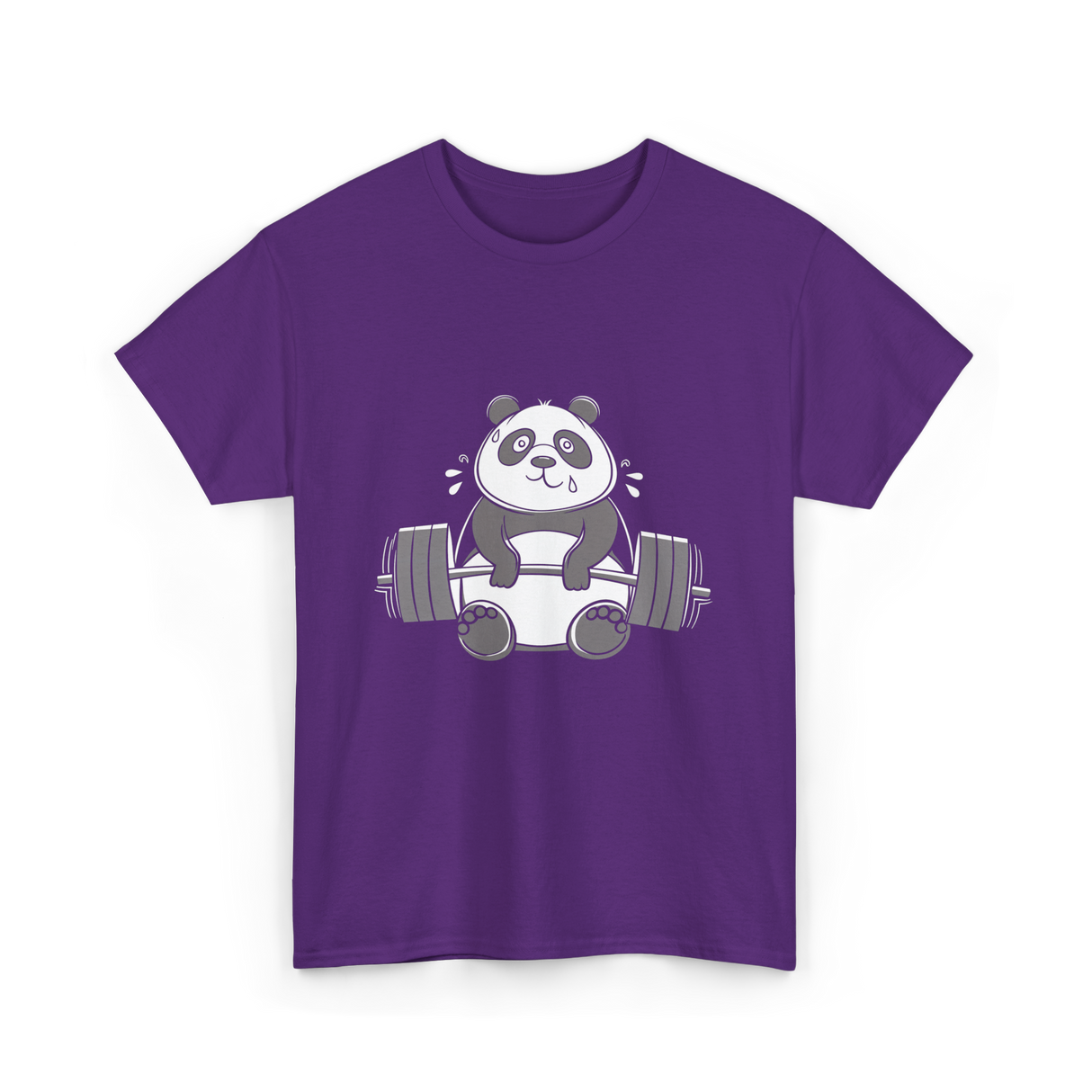 Panda Weightlifting Fitness Panda T-Shirt - Purple