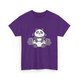 Panda Weightlifting Fitness Panda T-Shirt - Purple