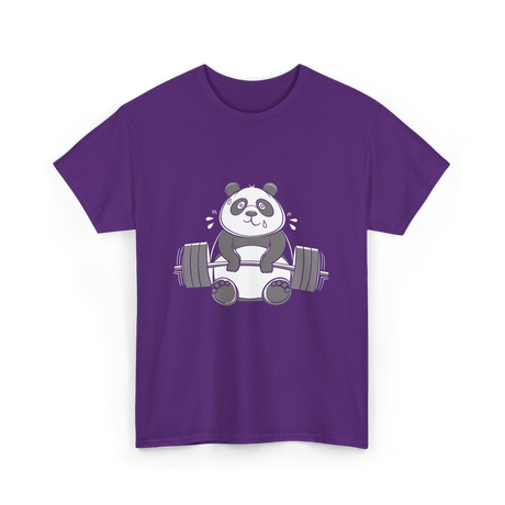 Panda Weightlifting Fitness Panda T-Shirt - Purple