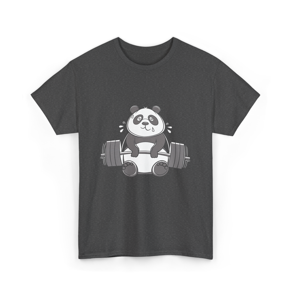 Panda Weightlifting Fitness Panda T-Shirt - Dark Heather