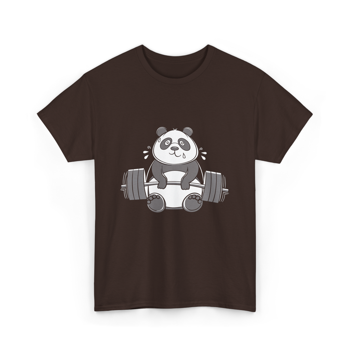 Panda Weightlifting Fitness Panda T-Shirt - Dark Chocolate