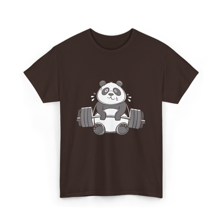 Panda Weightlifting Fitness Panda T-Shirt - Dark Chocolate