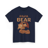 Papa Bear Animal Dad T-Shirt - Navy