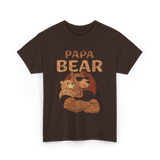 Papa Bear Animal Dad T-Shirt - Dark Chocolate