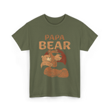 Papa Bear Animal Dad T-Shirt - Military Green