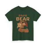 Papa Bear Animal Dad T-Shirt - Forest Green