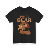 Papa Bear Animal Dad T-Shirt - Black