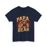 Papa Bear Bear Dad T-Shirt - Navy